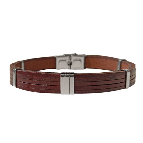 bracciale uomo cuoio ripiegato